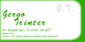 gergo trinter business card